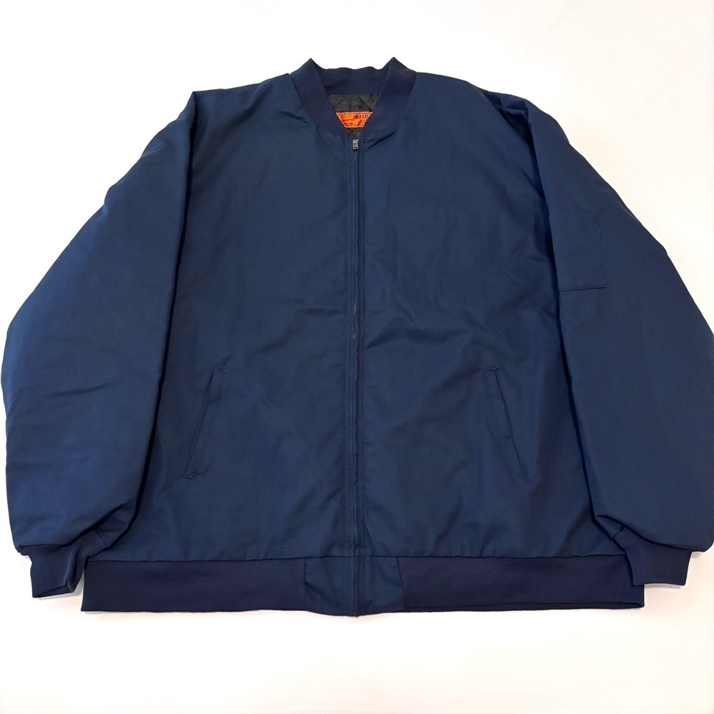 Red Kap Navy Blue Bomber Jacket Men’s 4XL Workwear Mechanic Utility